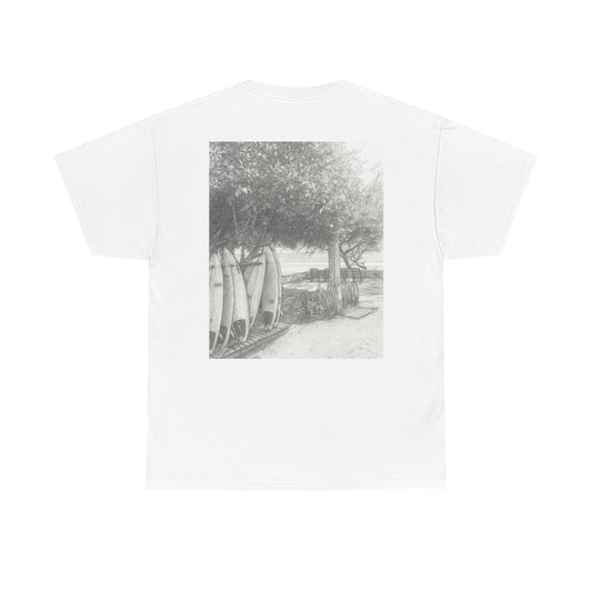 Beach Vibes Unisex Heavy Cotton Tee, Surfing T-Shirt, Summer Apparel, Casual Wear, Gift for Beach Lovers, Vacation Shirt